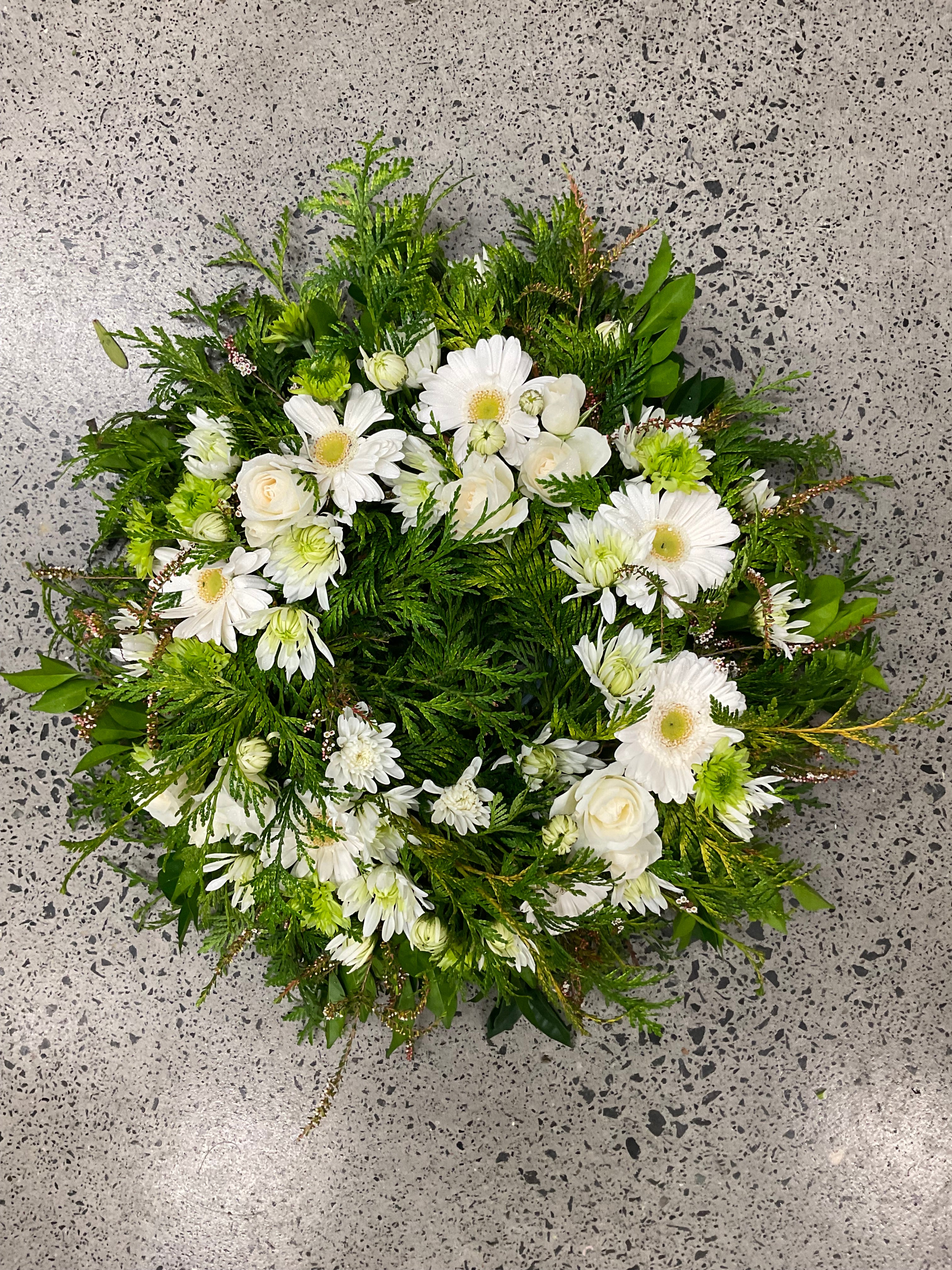 Wreath -WHITES & GREENS