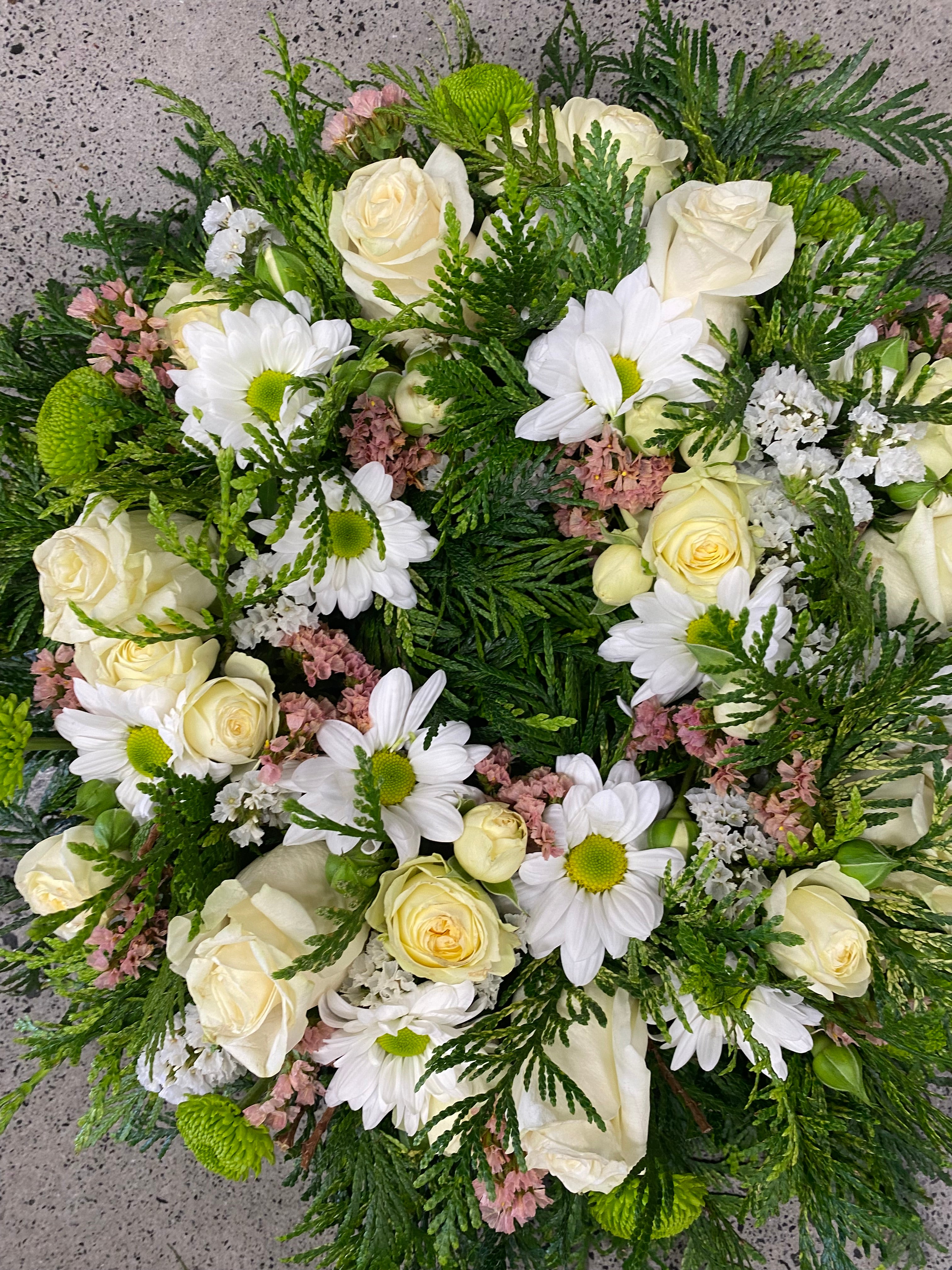 Wreath -WHITES & GREENS