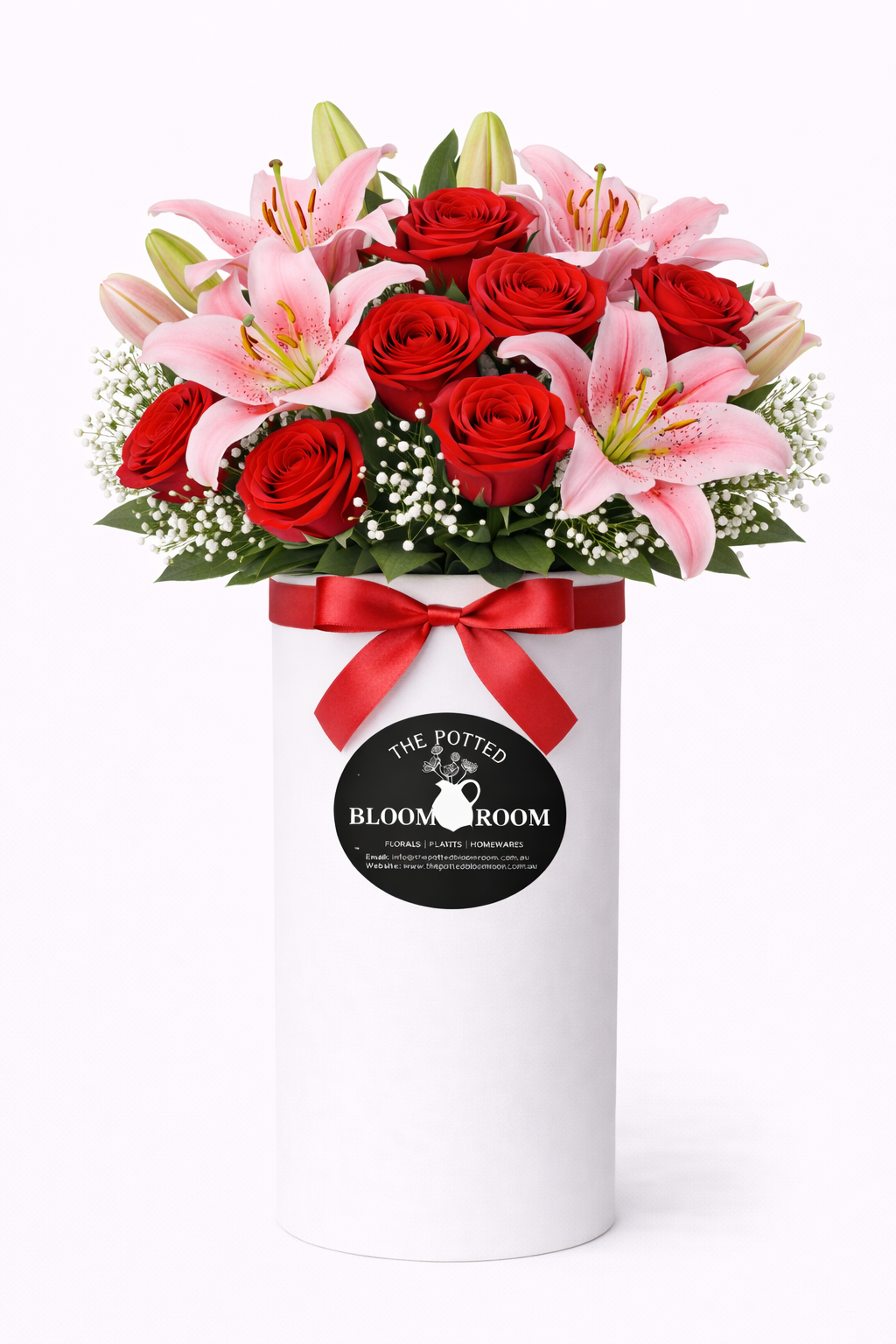 Orientals and  Roses in ceramic Vase