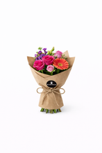 Load image into Gallery viewer, Posie Bouquet with Glasshouse Candle

