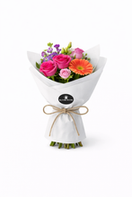 Load image into Gallery viewer, Posie Bouquet with Glasshouse Candle
