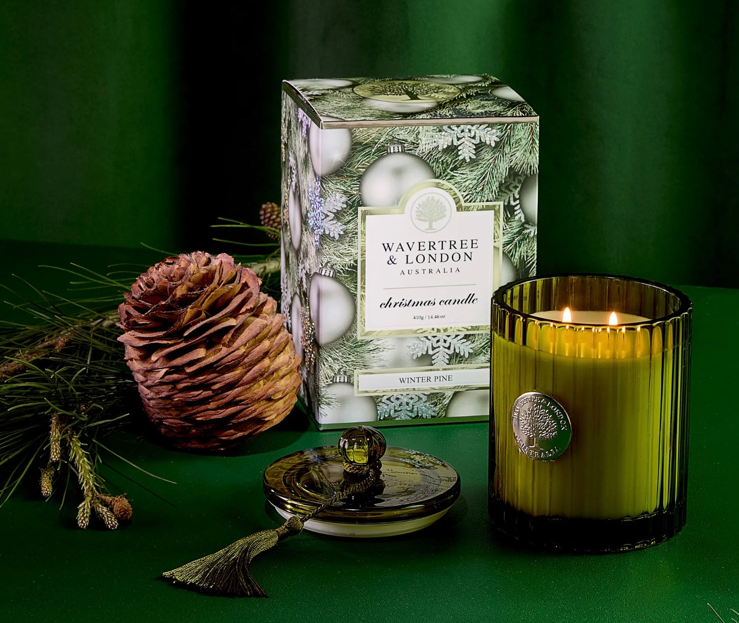 Wavertree & London Winter Pine Christmas Candle