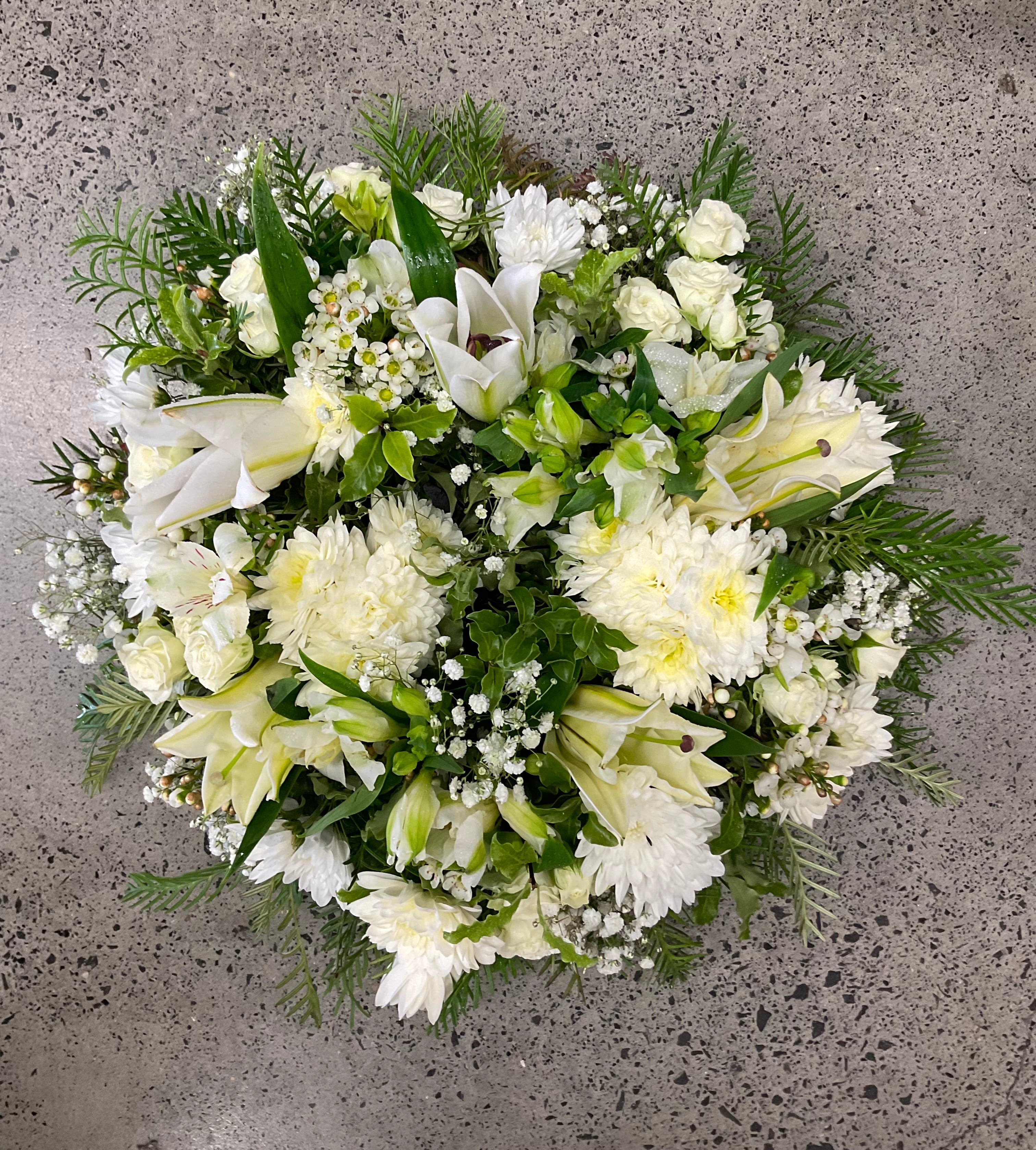 Wreath -WHITES & GREENS
