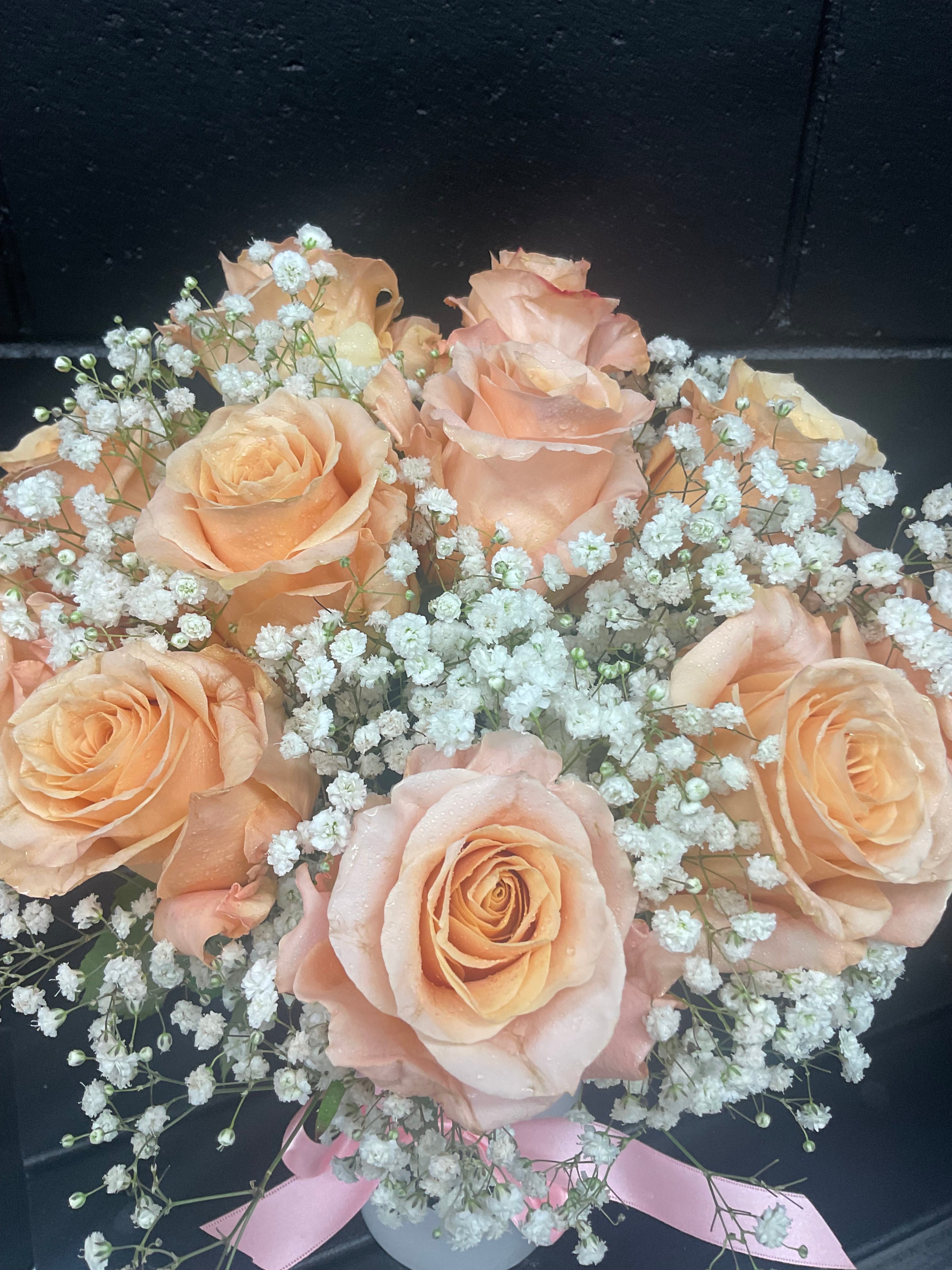 Roses & Ceramic Vessel