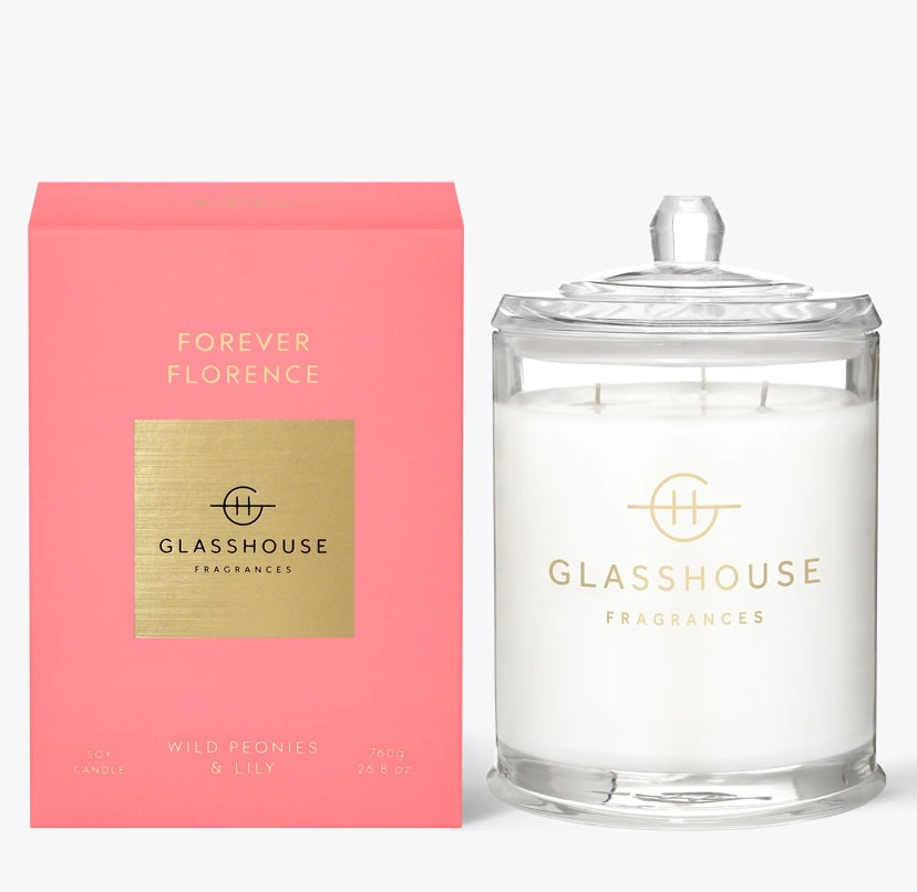 Glasshouse Fragrances Forever Florence Candle