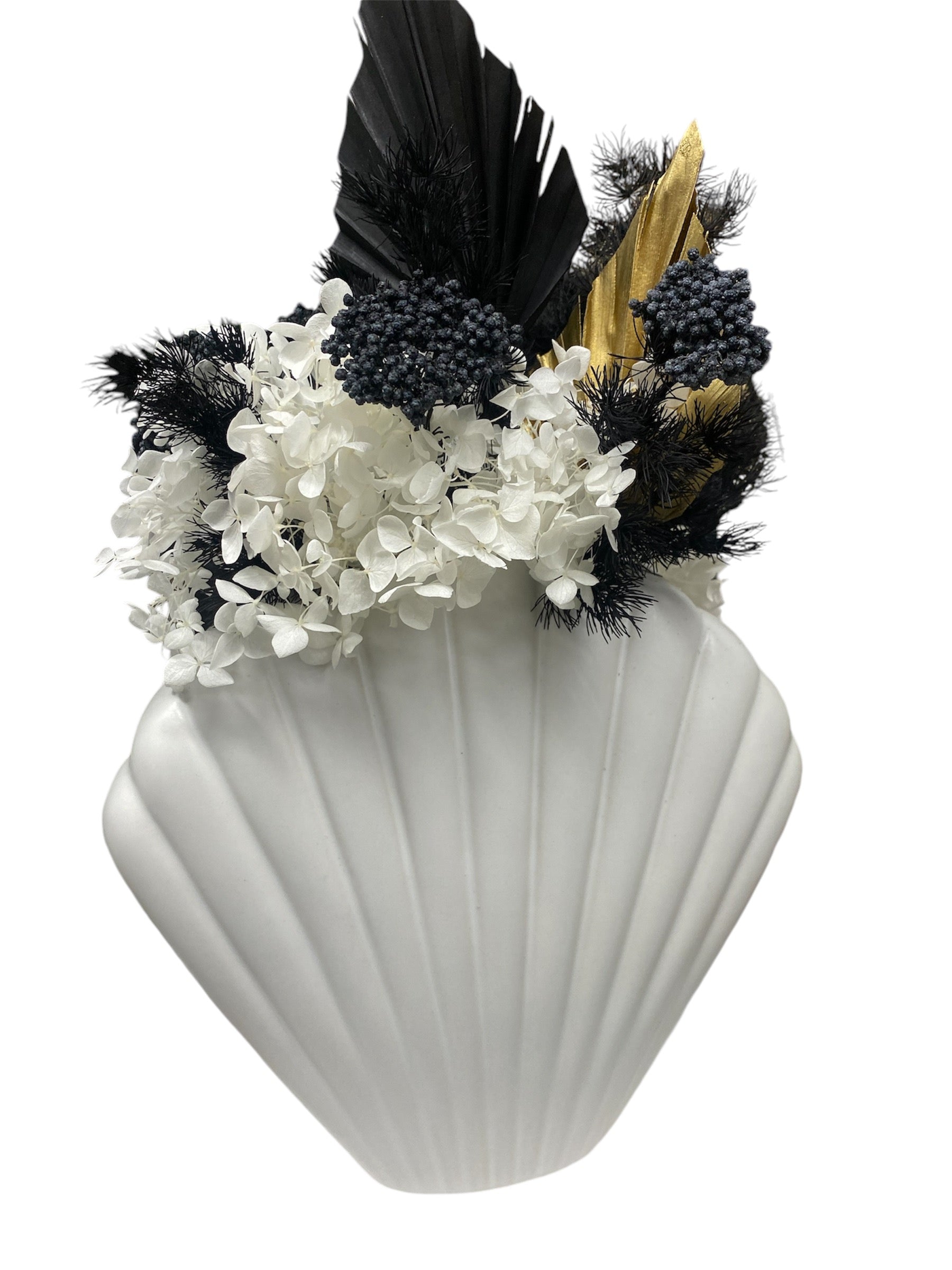 Dried Shell Ceramic Vase